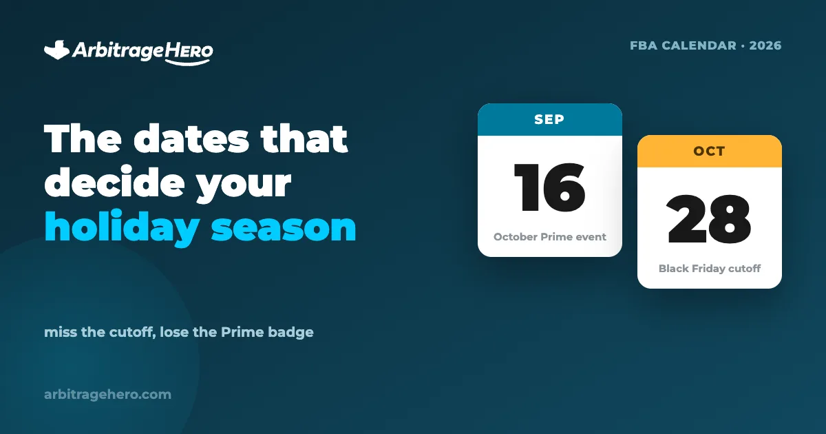 Amazon FBA Q4 2026 deadlines calendar