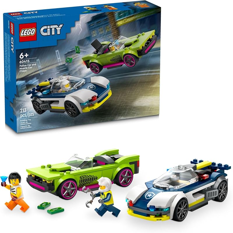 LEGO City Police Car and Muscle Car Chase Building Set